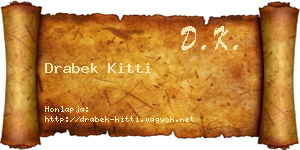 Drabek Kitti névjegykártya